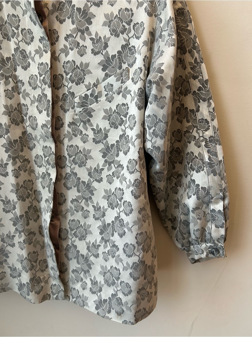 Vintage-Inspired Floral Brocade Jacket Cottagecore Quiet Luxury Statement Piece - Picture 7 of 16